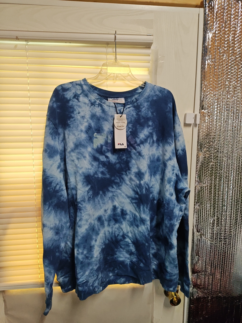Fila Blue Tie-Dye Crewneck Sweatshirt - Picture 1 of 6